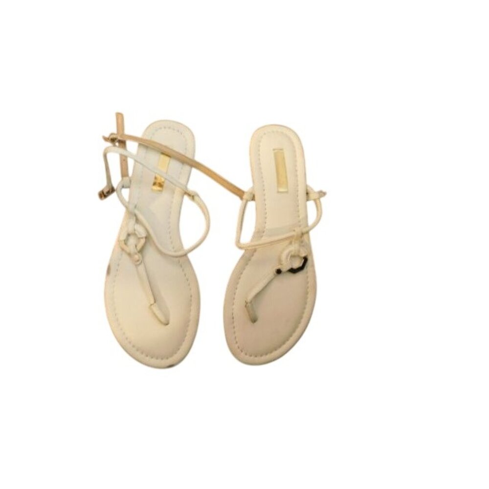 Louise et Cie Size 7 White Leather Strappy Sandals NWT